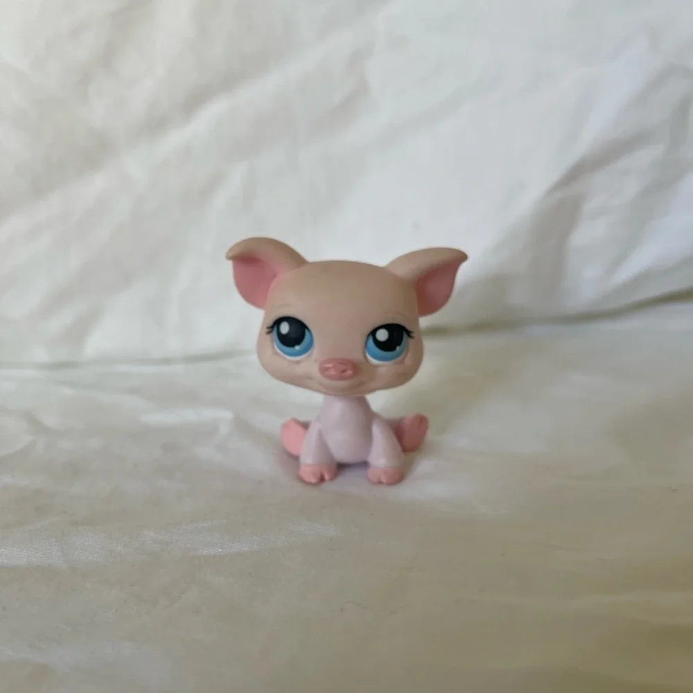 Littlest Pet Shop LPS Pink Pig Piglet 87 Blue Eyes 2006